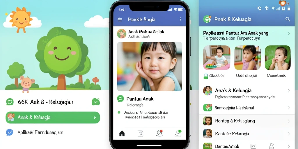 Antarmuka aplikasi 66K yang intuitif untuk memantau anak.