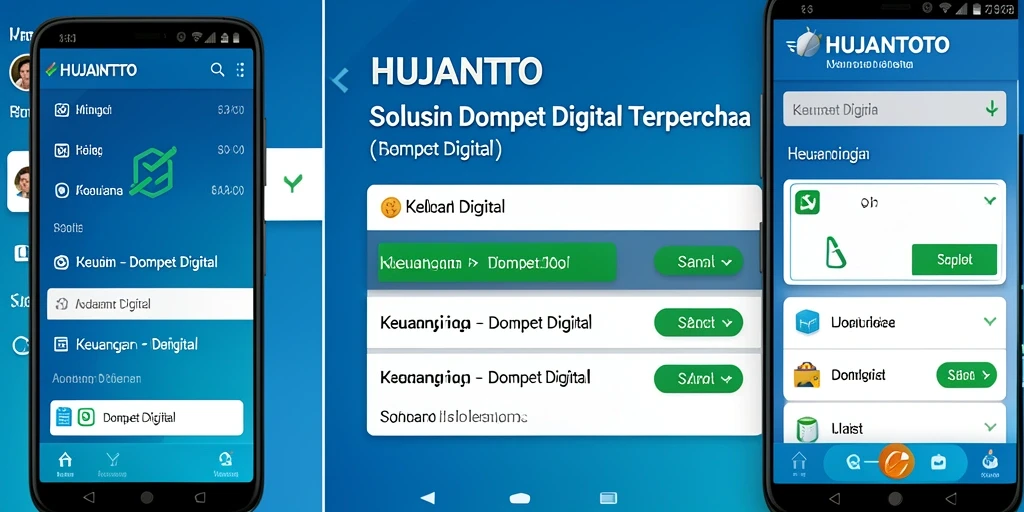 Antarmuka sederhana dan responsif dari aplikasi HUJANTOTO yang memudahkan transaksi.