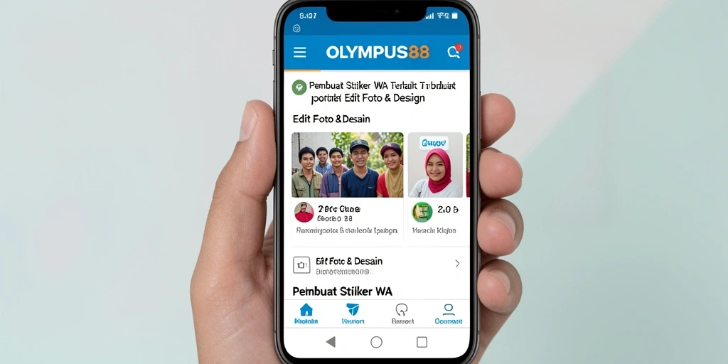Antarmuka OLYMPUS88 yang intuitif untuk Pembuat Stiker WA.