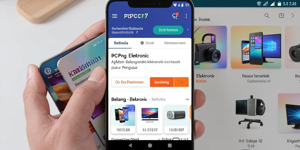 Antarmuka aplikasi PCPC7 yang memudahkan belanja elektronik.