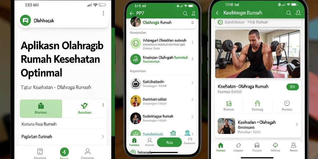 Antarmuka PP7 yang rapi dan menarik untuk olahraga rumah.