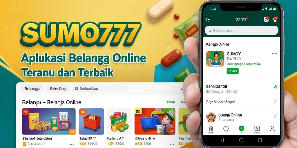 Tampilan antarmuka aplikasi SUMO777 untuk Belanja Online.
