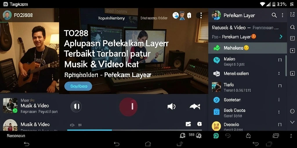 Tampilan antarmuka TO288 untuk perekaman layar yang user-friendly.