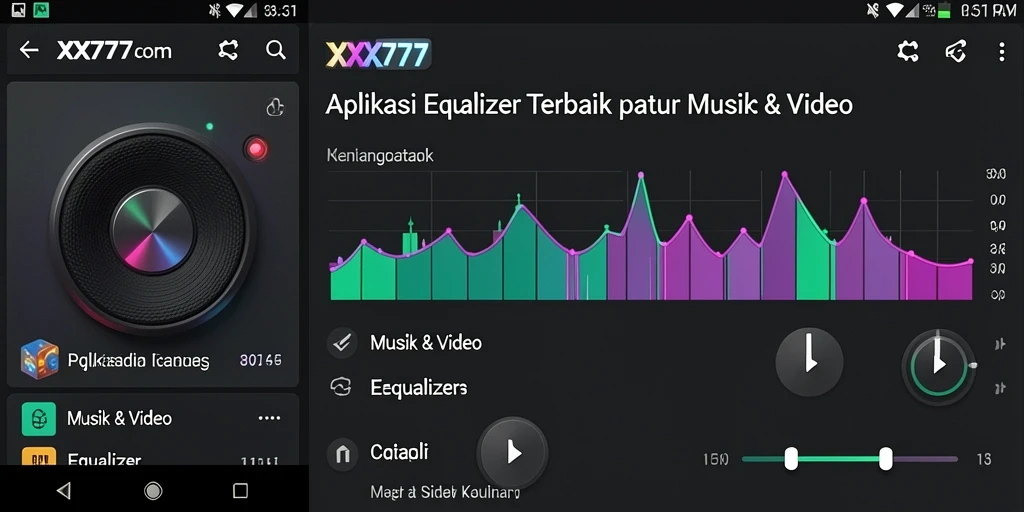 Antarmuka user-friendly XX777 dengan kontrol penuh Equalizer.